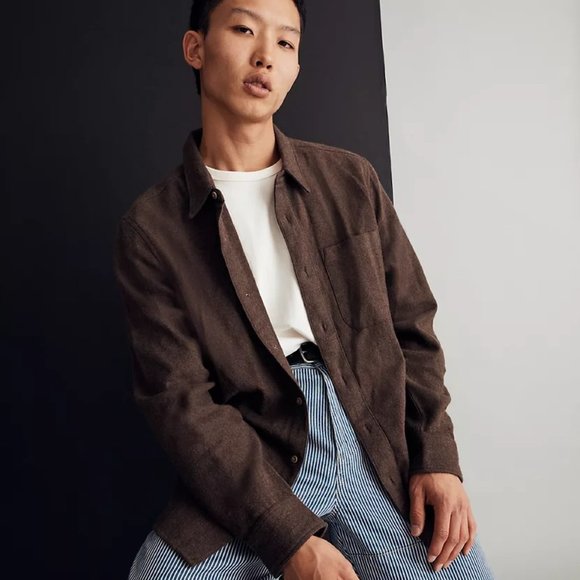 Madewell: Sunday Flannel Perfect Long-Sleeve Shirt - Picture 2 of 2